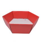 HEXAGON TRAY RED 20X17X7 X50(38049)