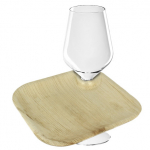 PALM LEAF COCKTAIL PLATE 21X21CM X100