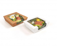 WHITE FOOD TRAY SMALL 12X12X5CM X360